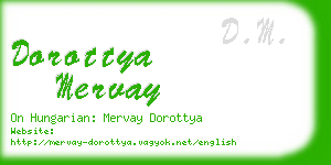 dorottya mervay business card